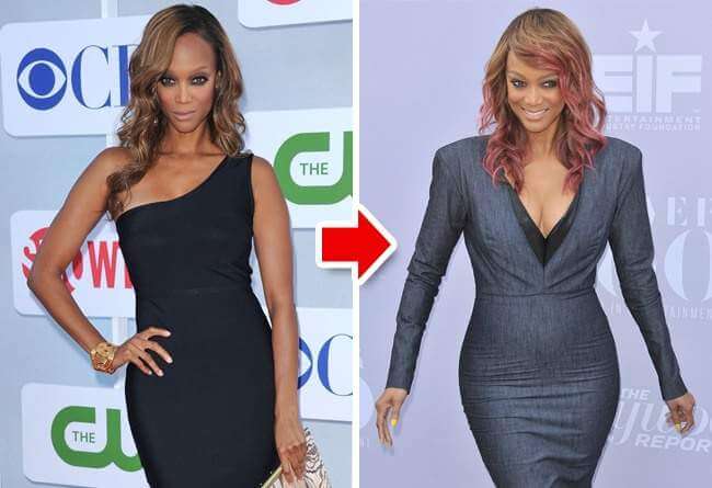  tyra banks now and then
