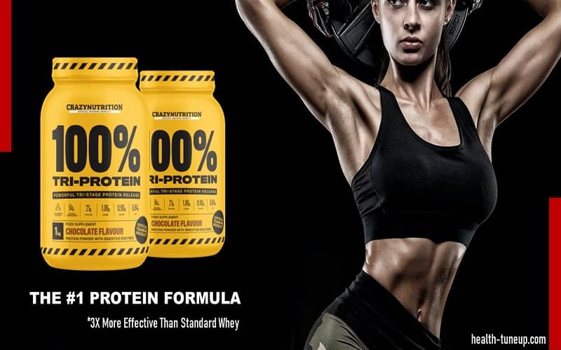 Crazy Nutrition Tri-Protein: Protein Powder for Muscle Gain