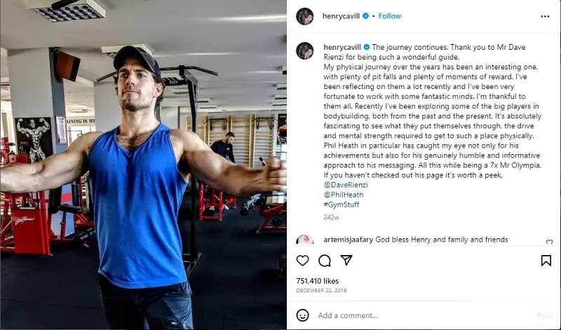Henry Cavill witcher workout routine