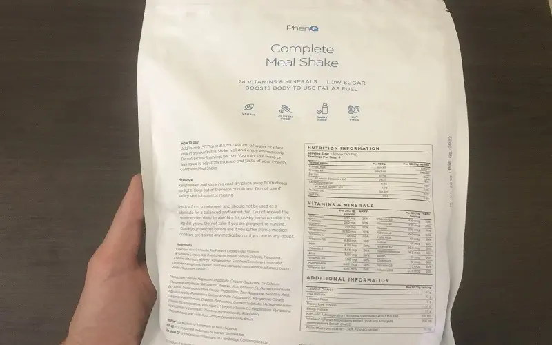 PhenQ Meal Shake Ingredients