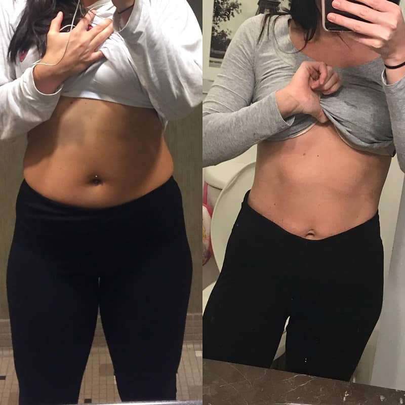 Weight loss before and after results